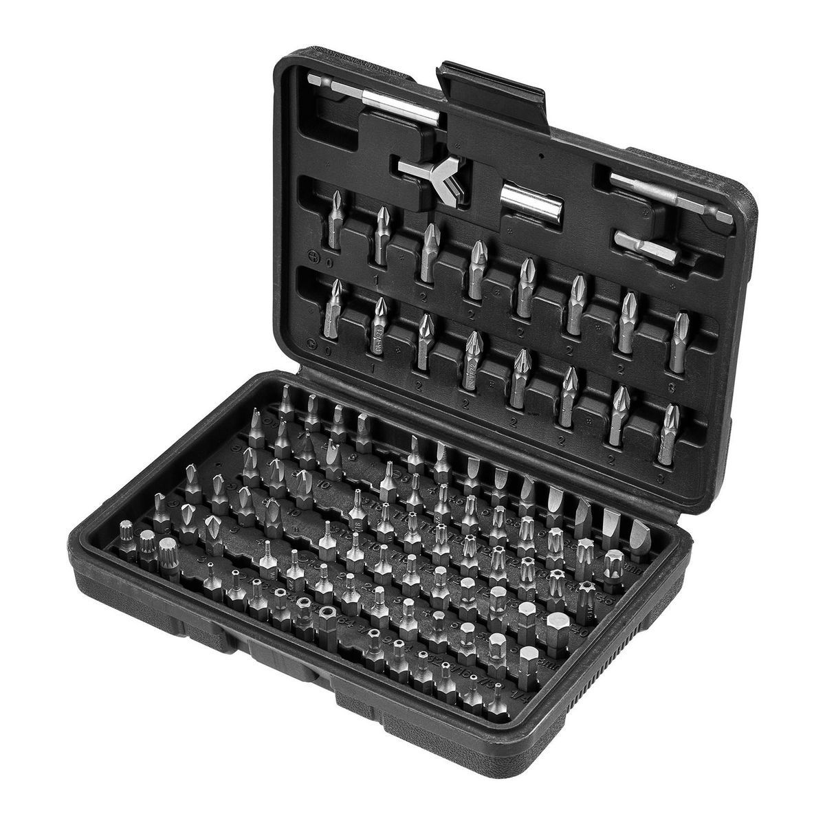 WARRIOR Security Bit Set with Case, 100 Piece – Complete Set for Secure Fastening and Precision Work