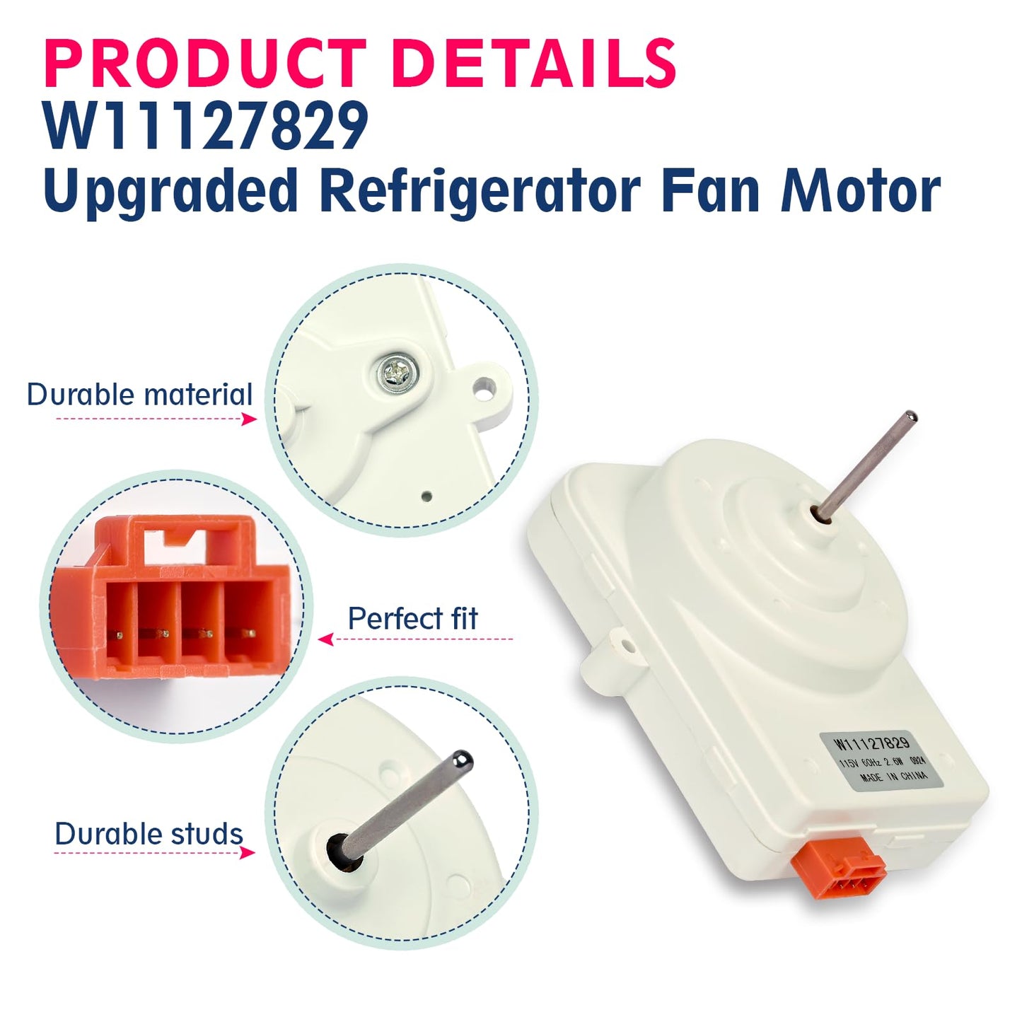 Refrigerator Condenser Fan Motor (W11127829)