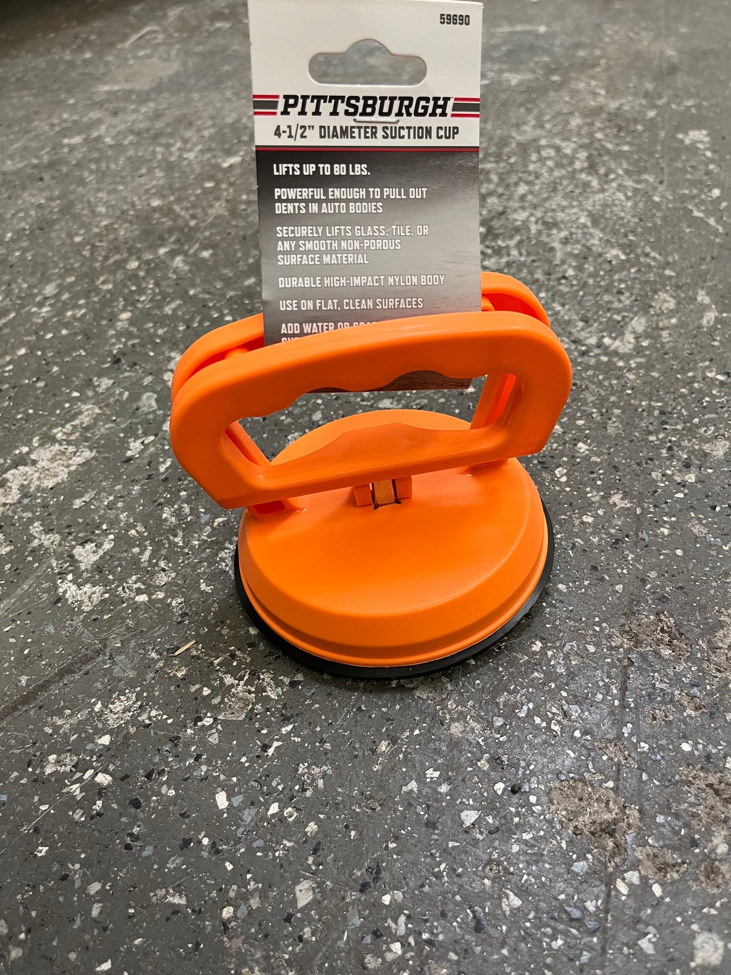 PITTSBURGH 4-1/2 in., 80 lb. Suction Cup Lifter – Reliable Strength for Heavy Lifting