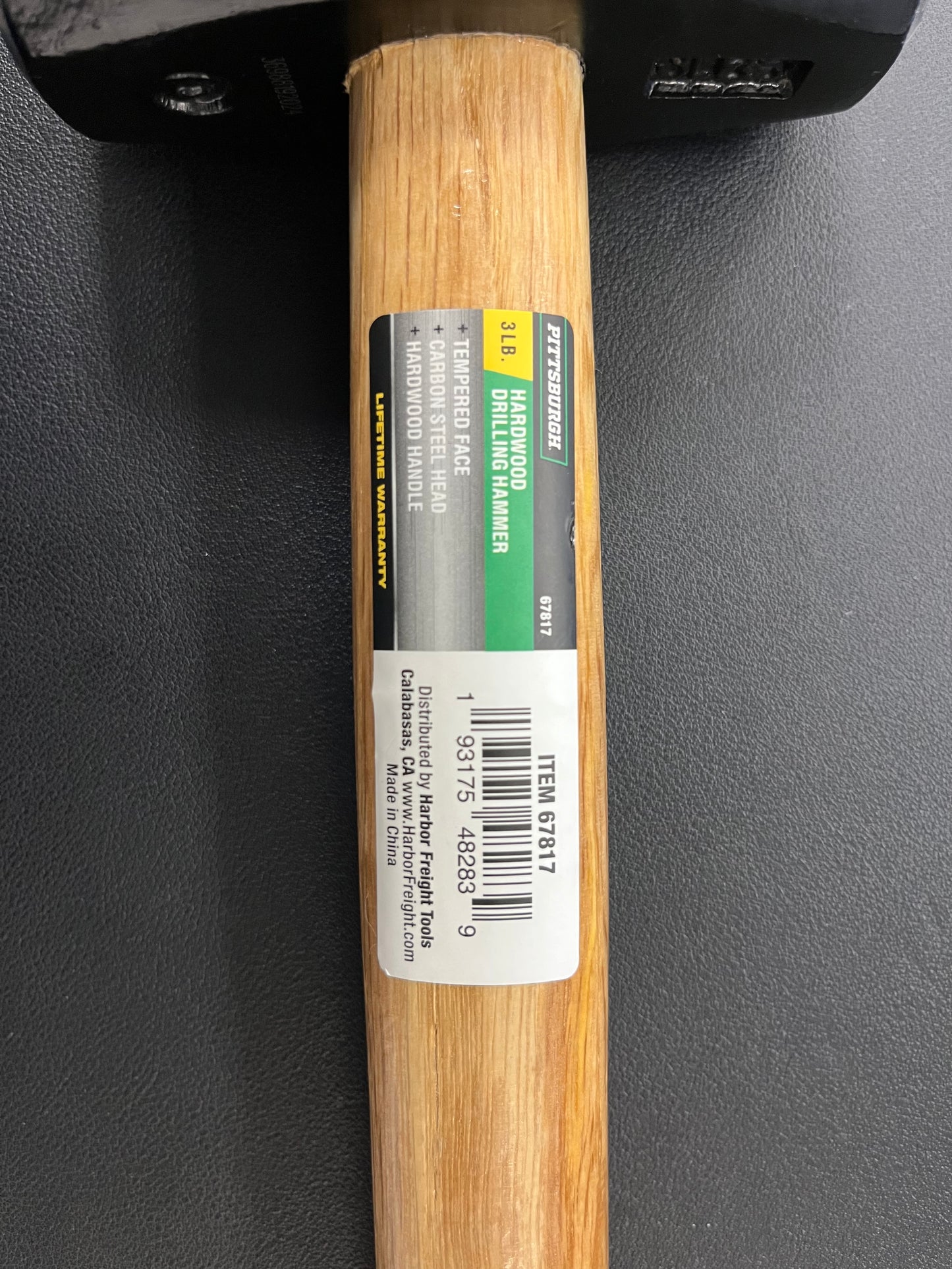 PITTSBURGH 3 lb. Hardwood Drilling Hammer – Heavy-Duty Striking Power