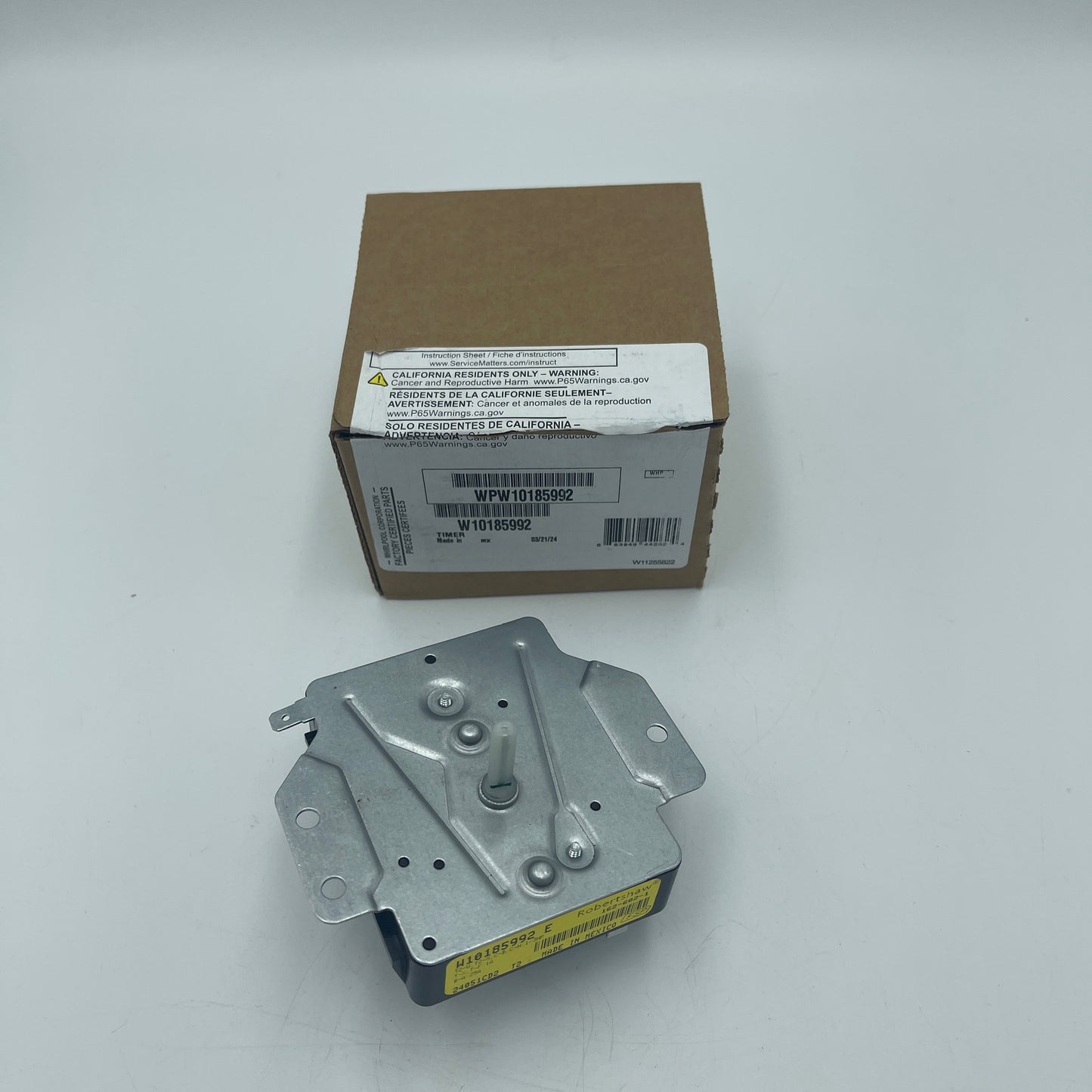 WPW10185992 OEM Whirlpool Timer – Genuine Replacement Part