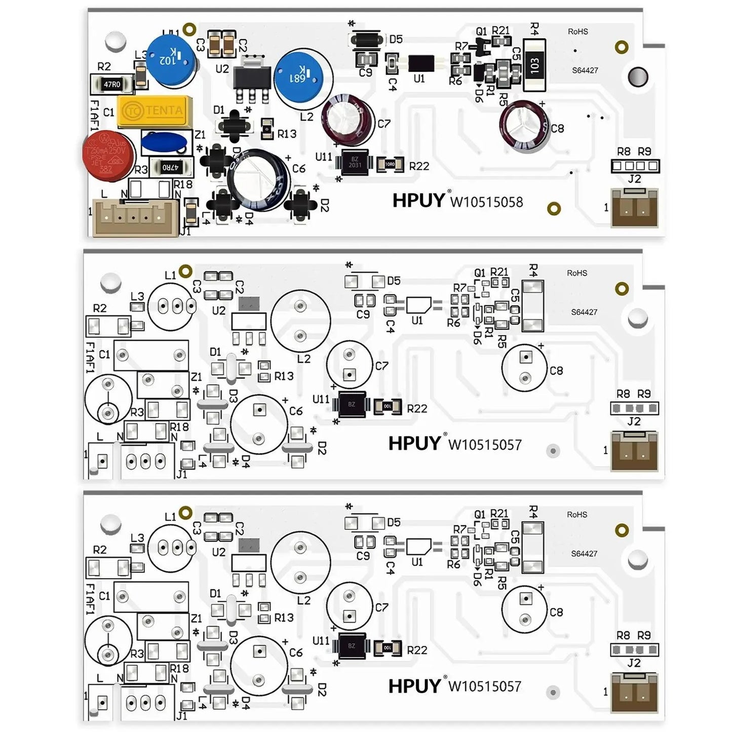 Refrigerator LED Control Board Module (WPW10515058)