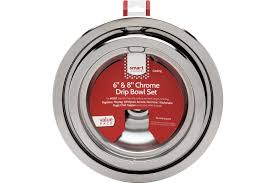L304458798 Frigidaire Oven Chrome Drip Bowl Set – Includes 8" & 6" Bowls for Electric Ranges