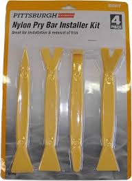 PITTSBURGH Nylon Pry Bar Installer Kit, 4 Piece – Precision and Durability for Safe Removal and Installation