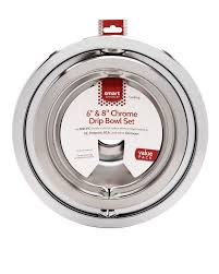 L304458798 Frigidaire Oven Chrome Drip Bowl Set – Includes 8" & 6" Bowls for Electric Ranges