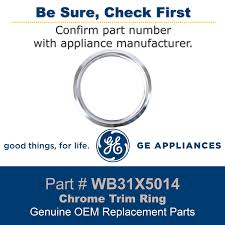 WB31X5014 OEM GE 8-Inch Chrome Trim Ring – Genuine Replacement Part