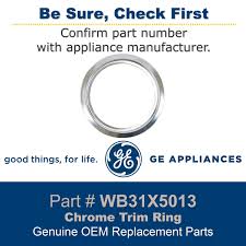 WB31X5013 GE 6" Chrome Trim Ring – Genuine OEM Burner Bowl for Electric Ranges