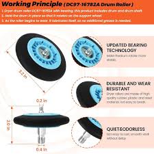 DC97-16782A OEM Samsung Drum Roller & Shaft Assembly – Genuine Replacement Part