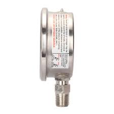MEASUREMAN Lead-Free Glycerin Filled Reverse Osmosis Pressure Gauge – 2-1/2" Dial, 1/4" NPT Lower Mount, 0-150 psi/MPa
