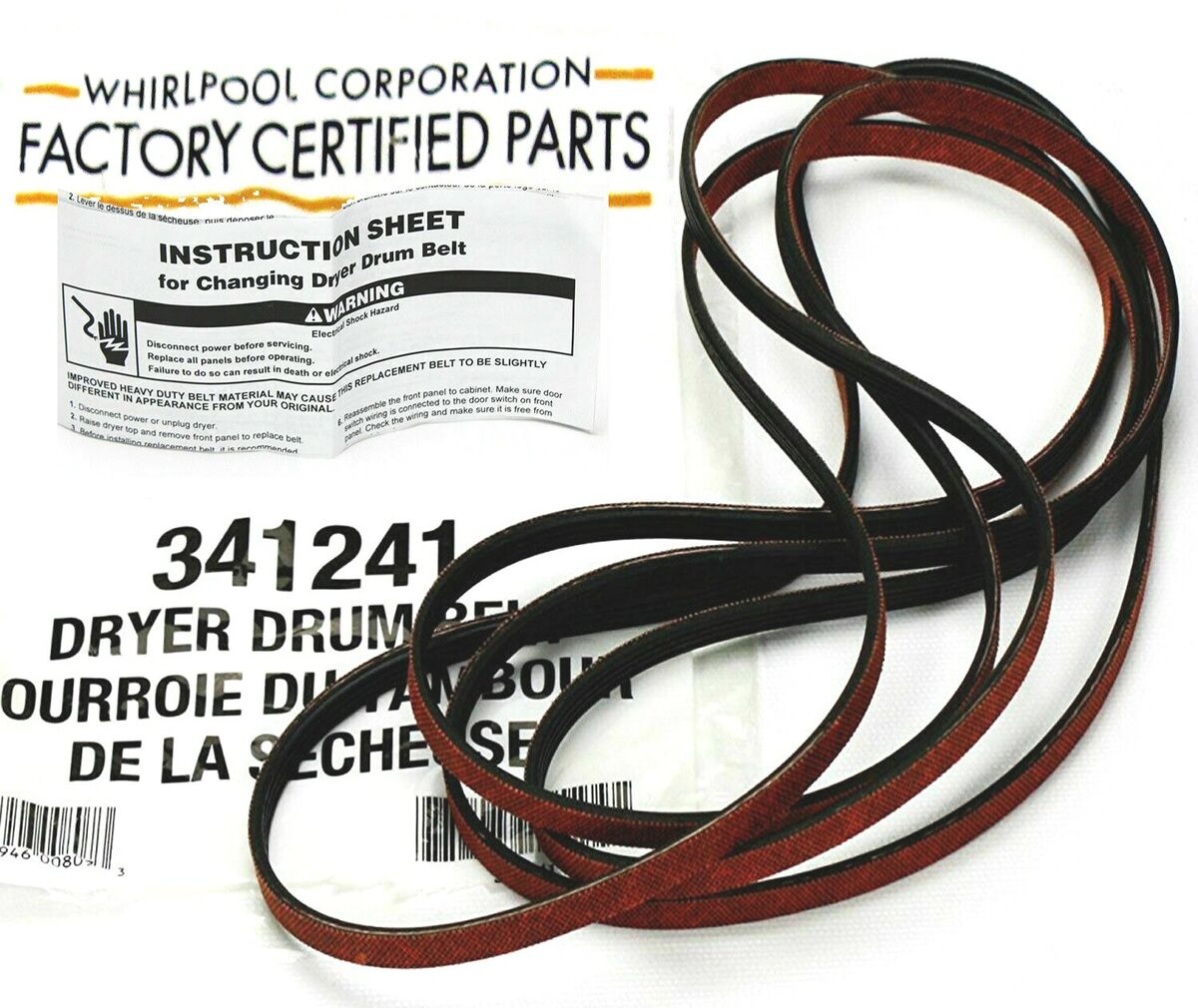 DRYER DRUM BELT 92" 4 RIBS (341241) OEM Part