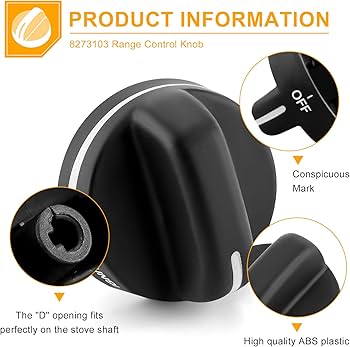 WHIRLPOOL RANGE KNOB BLACK (WP8273103)