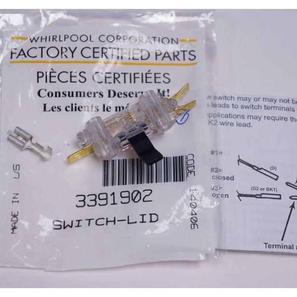 Whirlpool Door Switch (WP3391902) – OEM Parts