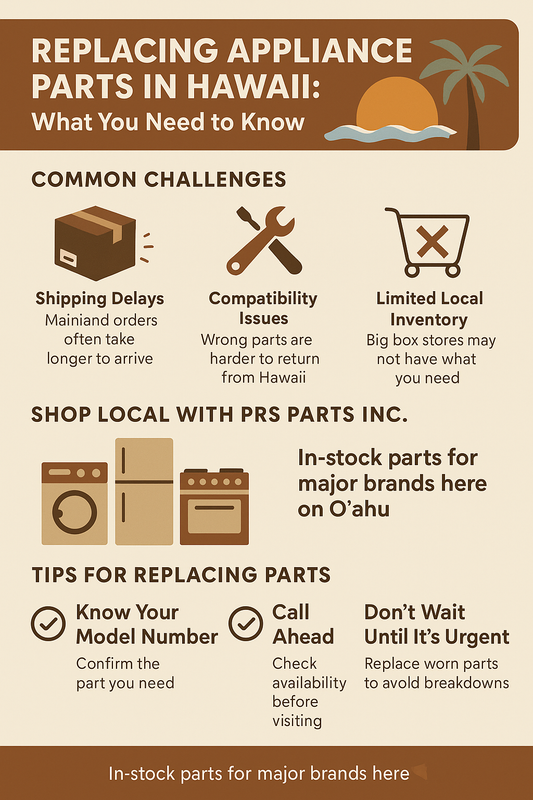 Replacing Appliance Parts in Hawaii: What You Need to Know