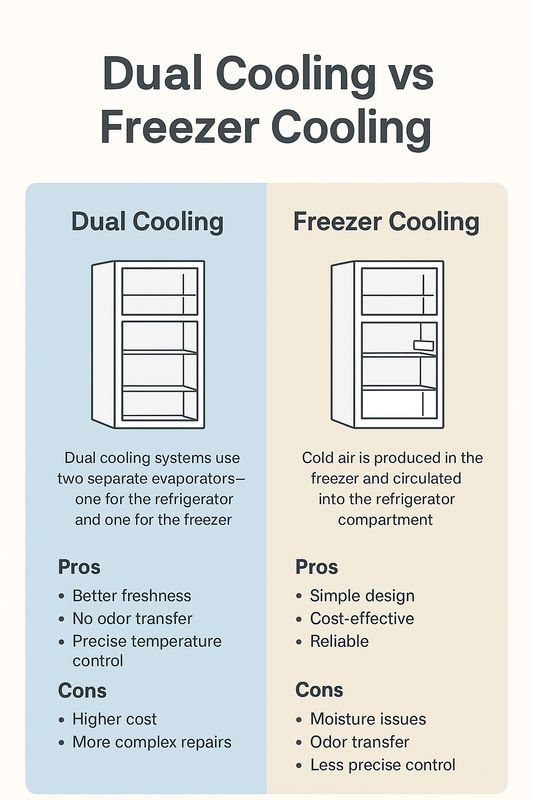 Dual Cooling vs. Freezer Cooling: Which Is Better for Your Refrigerator?