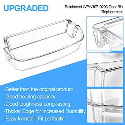 WPW10710203 OEM Whirlpool Refrigerator Door Shelf Bin Basket – Genuine Replacement Part