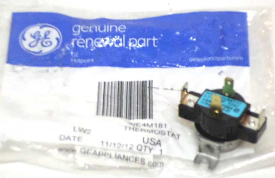 WE4M181 GE Dryer Cycling Thermostat – OEM Replacement for Accurate Temperature Regulation