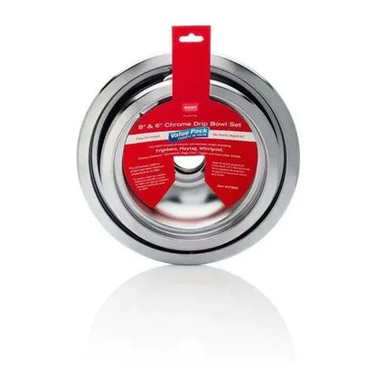 L304458797 Universal Chrome Drip Bowl Set – 2x 6" & 2x 8" for Electric Ranges