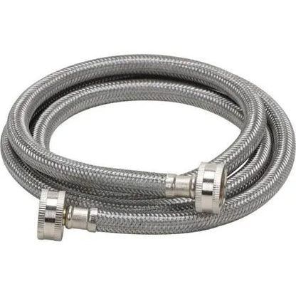 WM-50-186-FF Stainless Steel Washer Hose – 6 Ft Straight Connection