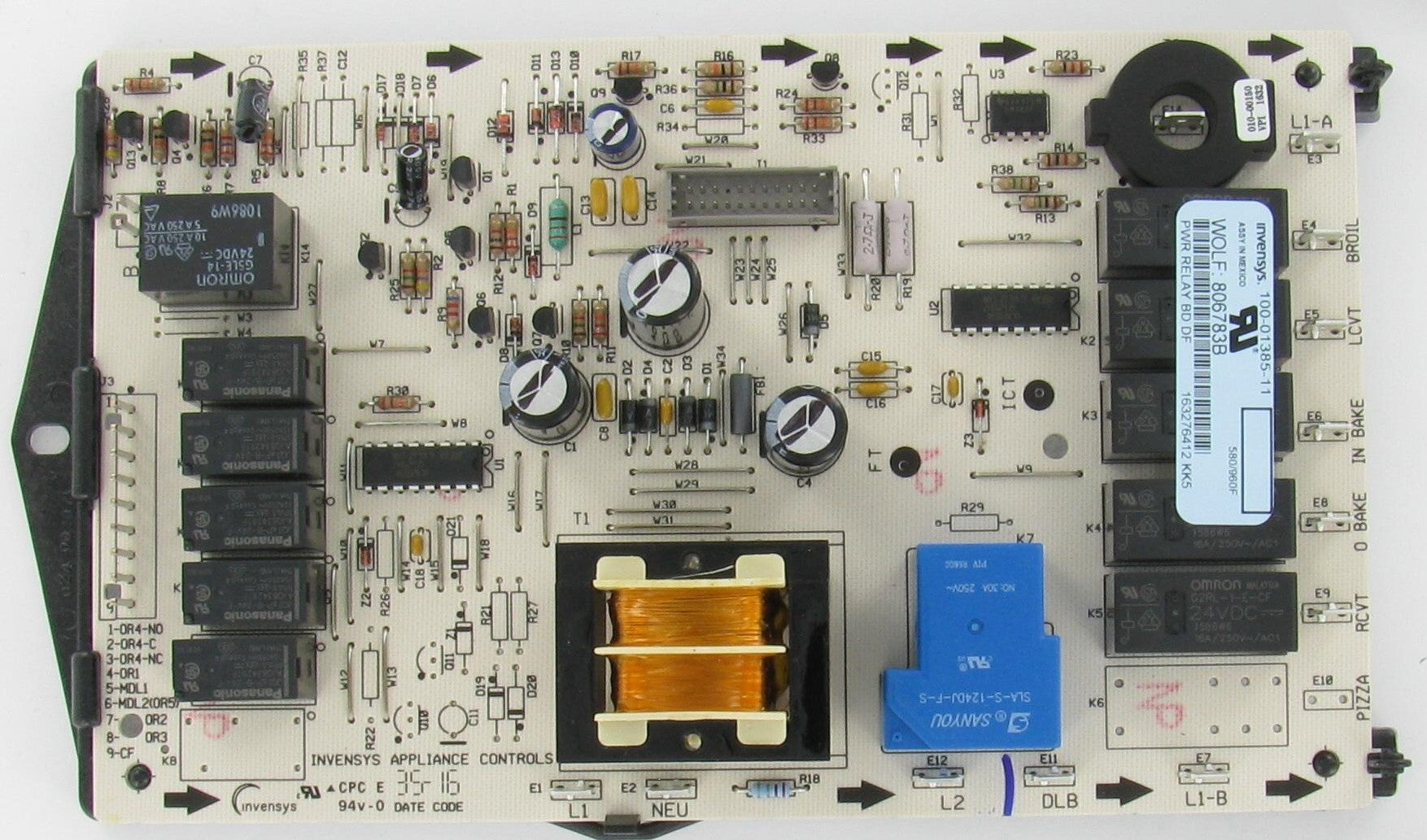Wolf R304 Relay Wolf Relay Board 807052 – Genuine OEM Replacement for Dual Fuel Ranges ...