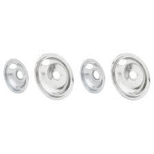 L304458797 Universal Chrome Drip Bowl Set – 2x 6" & 2x 8" for Electric Ranges