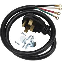RC4-50-4 Range Cord – 4-Wire 50 Amp, 4 Ft Heavy-Duty Power Cord