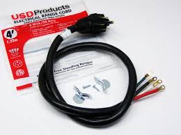 RC4-50-4 Range Cord – 4-Wire 50 Amp, 4 Ft Heavy-Duty Power Cord